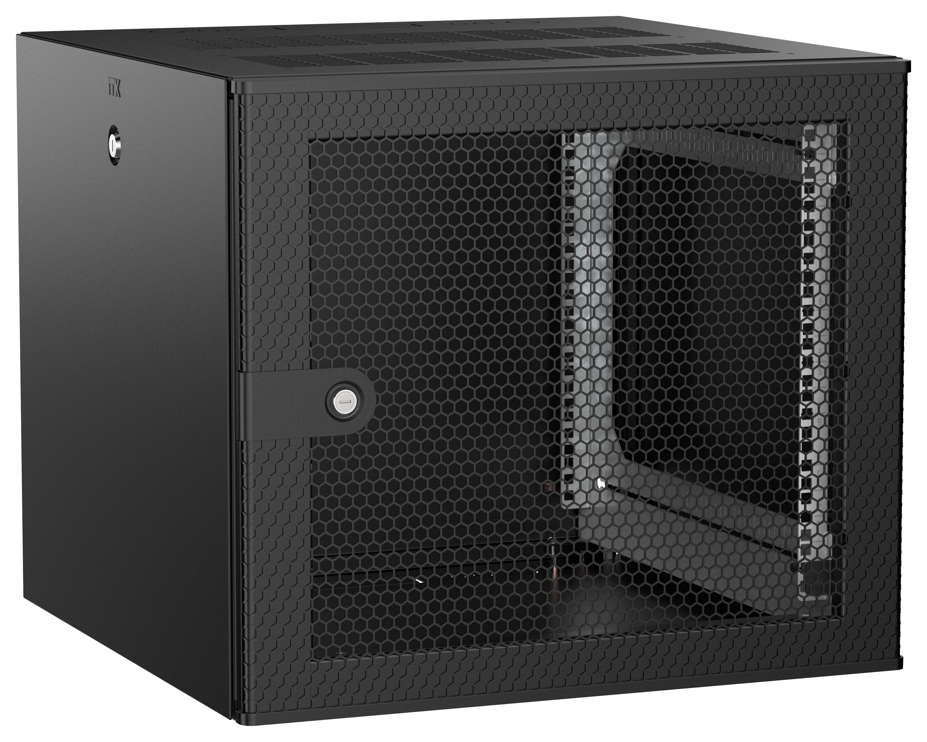 ITK UNITBOX W Шкаф настенный 9U 600х600мм дверь перфорированная черный