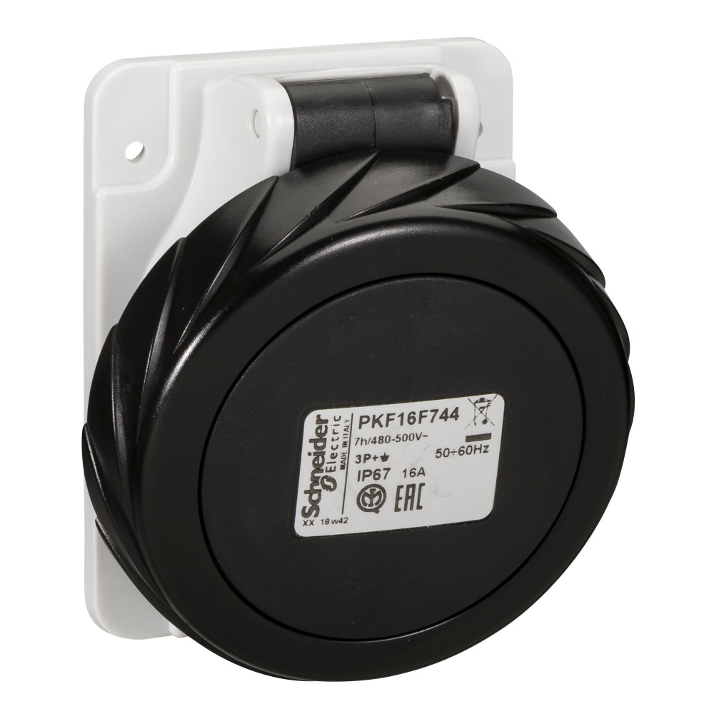 РОЗ ПАНЕЛ УГЛ ВИНТ 16A 3PE 480-500 IP67