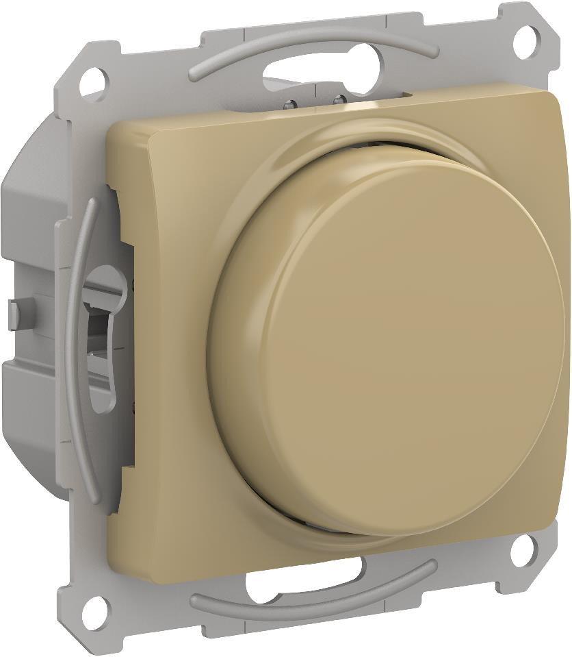 GLOSSA СВЕТОРЕГУЛЯТОР (диммер) повор-нажим, LED, RC, 400Вт, мех., ТИТАН