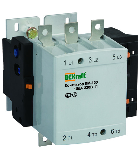 Контактор 225А 380В АС3 1НО+1НЗ КМ-103 Dekraft