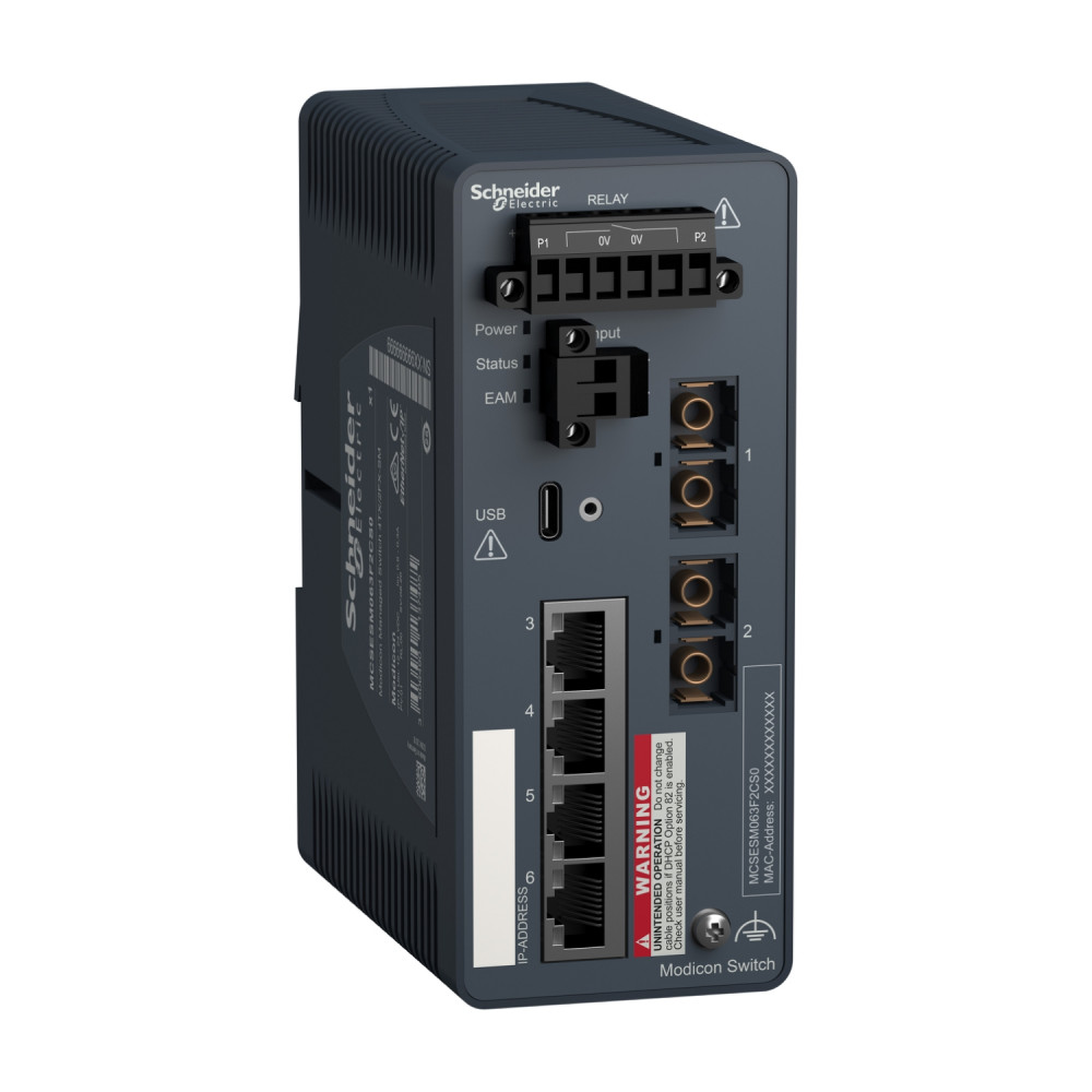 Коммутатор управляемый Modicon, 4TX/2FX-SM
