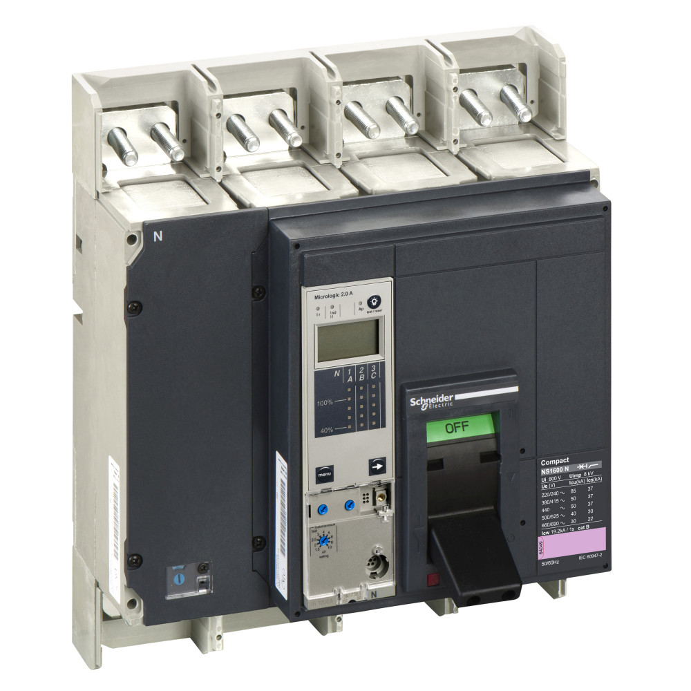 ВЫКЛЮЧАТЕЛЬ NS1600 N 4P+MICR2.0A В СБОРЕ