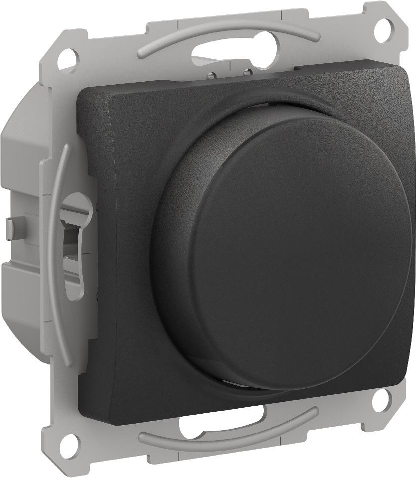 GLOSSA СВЕТОРЕГУЛЯТОР (диммер) повор-нажим, LED, RC, 315Вт, мех., АНТРАЦИТ