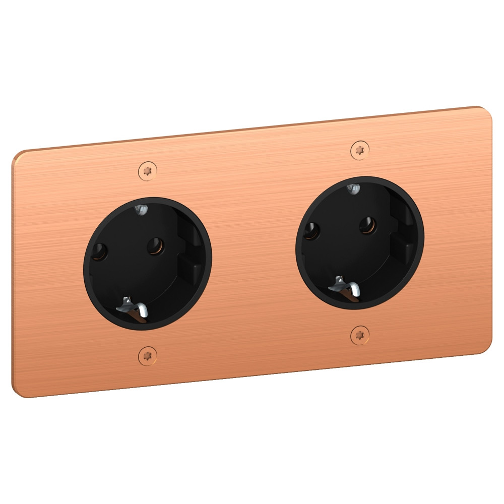 РОЗЕТКА 16Аx2 Schuko 2P+E