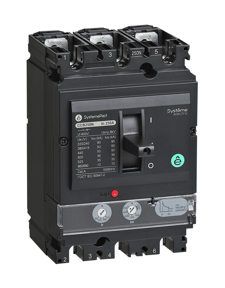 АВТ.ВЫКЛ SYSTEMEPACT CCB250 150KA 3P3D TMD200 РЫЧАГ