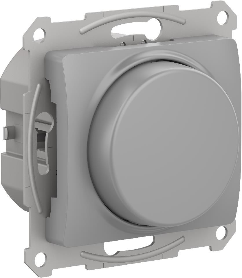 GLOSSA СВЕТОРЕГУЛЯТОР (диммер) повор-нажим, LED, RC, 400Вт, мех., АЛЮМИНИЙ
