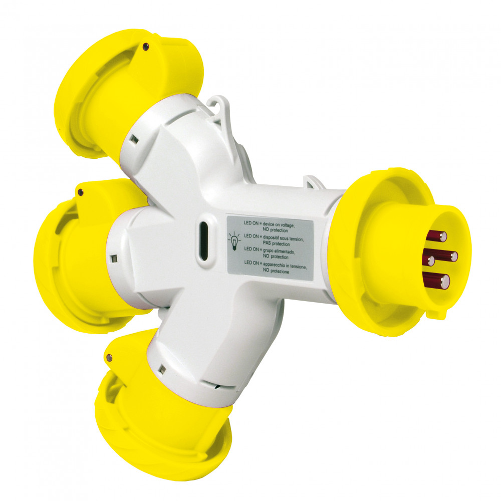 ДВ  РАЗВЕТВ 3 16A IP67110V 2PT50 E