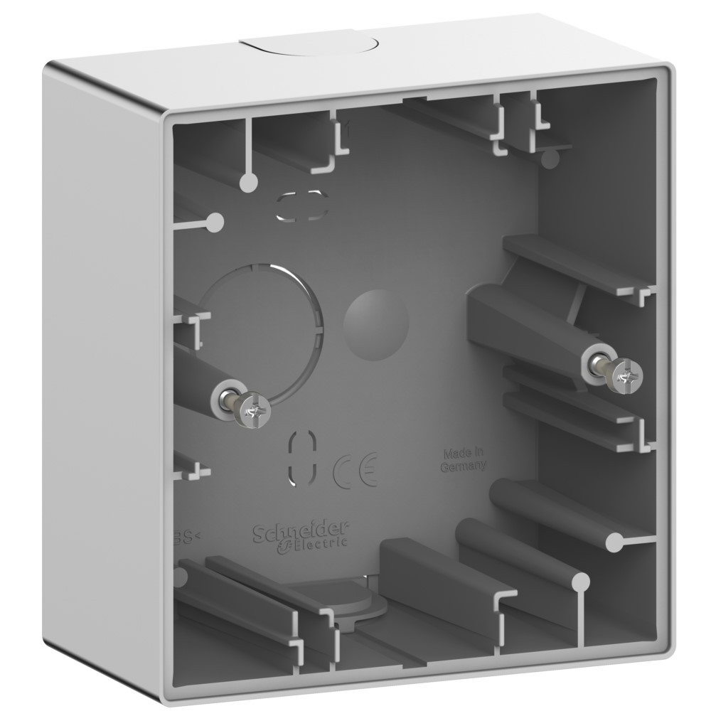 MERTEN D-Life корпус для открытого монтажа, 1 пост, НЕРЖАВЕЮЩАЯ СТАЛЬ