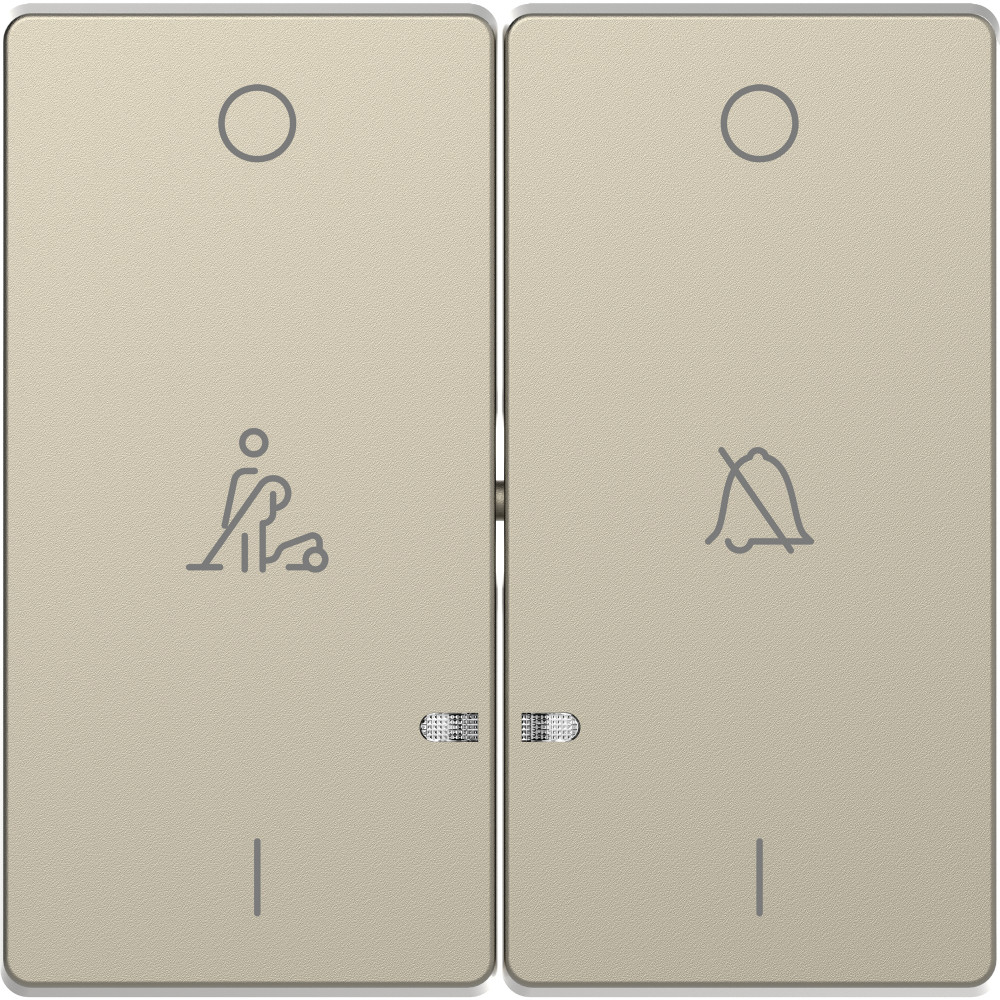 MERTEN D-Life КЛАВИША 2-ная, линзой LED, символ: звонок/горничная, САХАРА