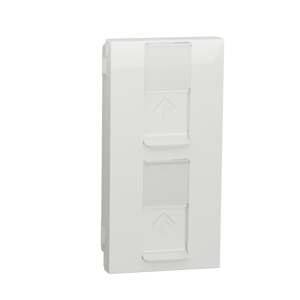 UNICA NEW РОЗЕТКА компьют., RJ45, двойная, 45x90, кат. 6, со шт., прямая, БЕЛЫЙ
