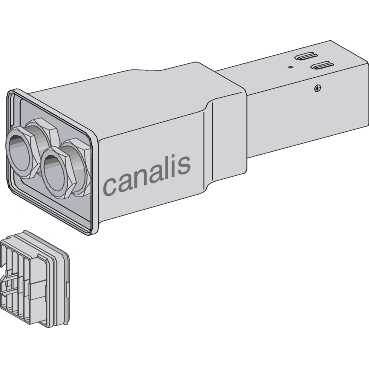 Canalis, feed unit for KBB, 40A, left mounting, DALI compatible