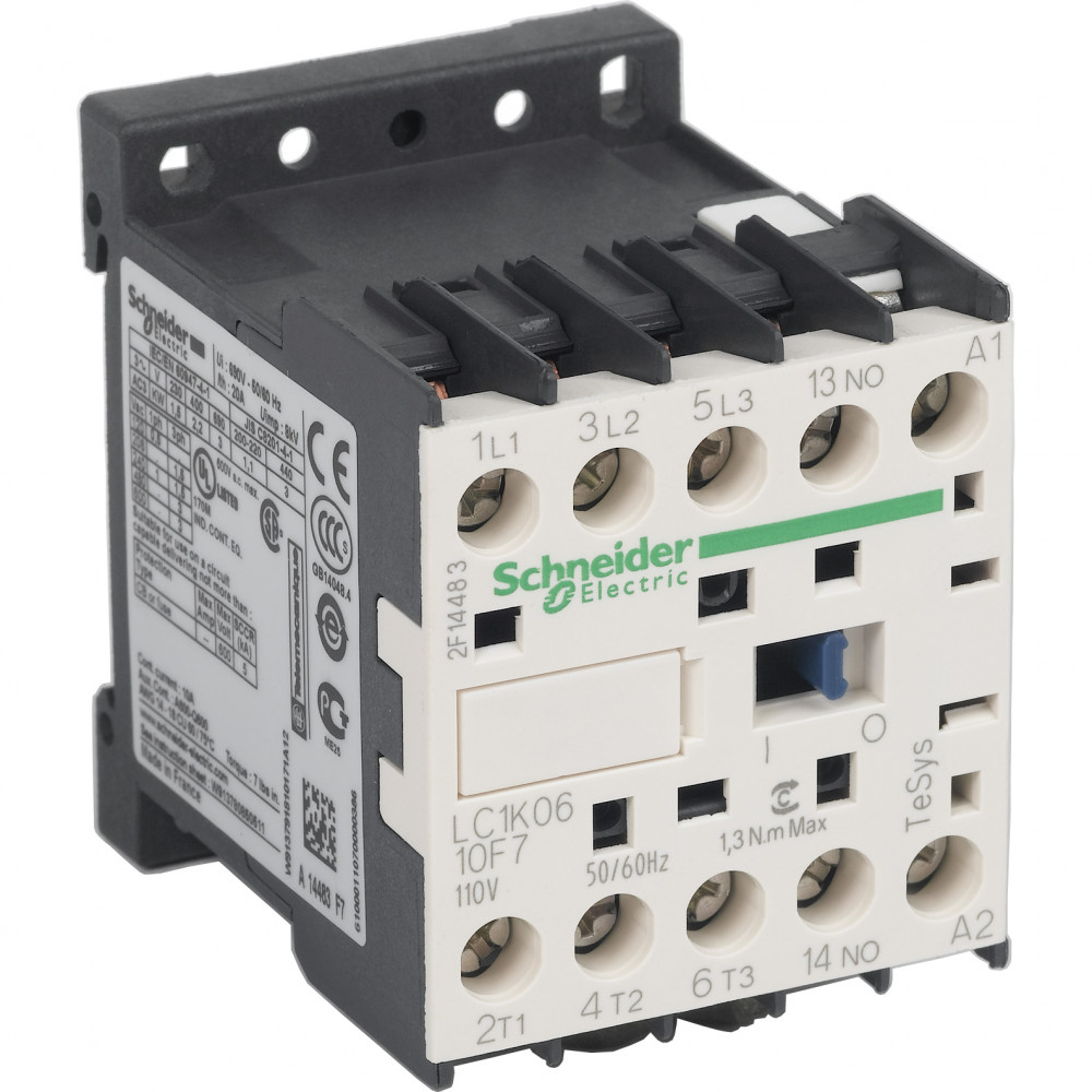 КОНТАКТОР K 3P,6А,НО,110V50/60ГЦ