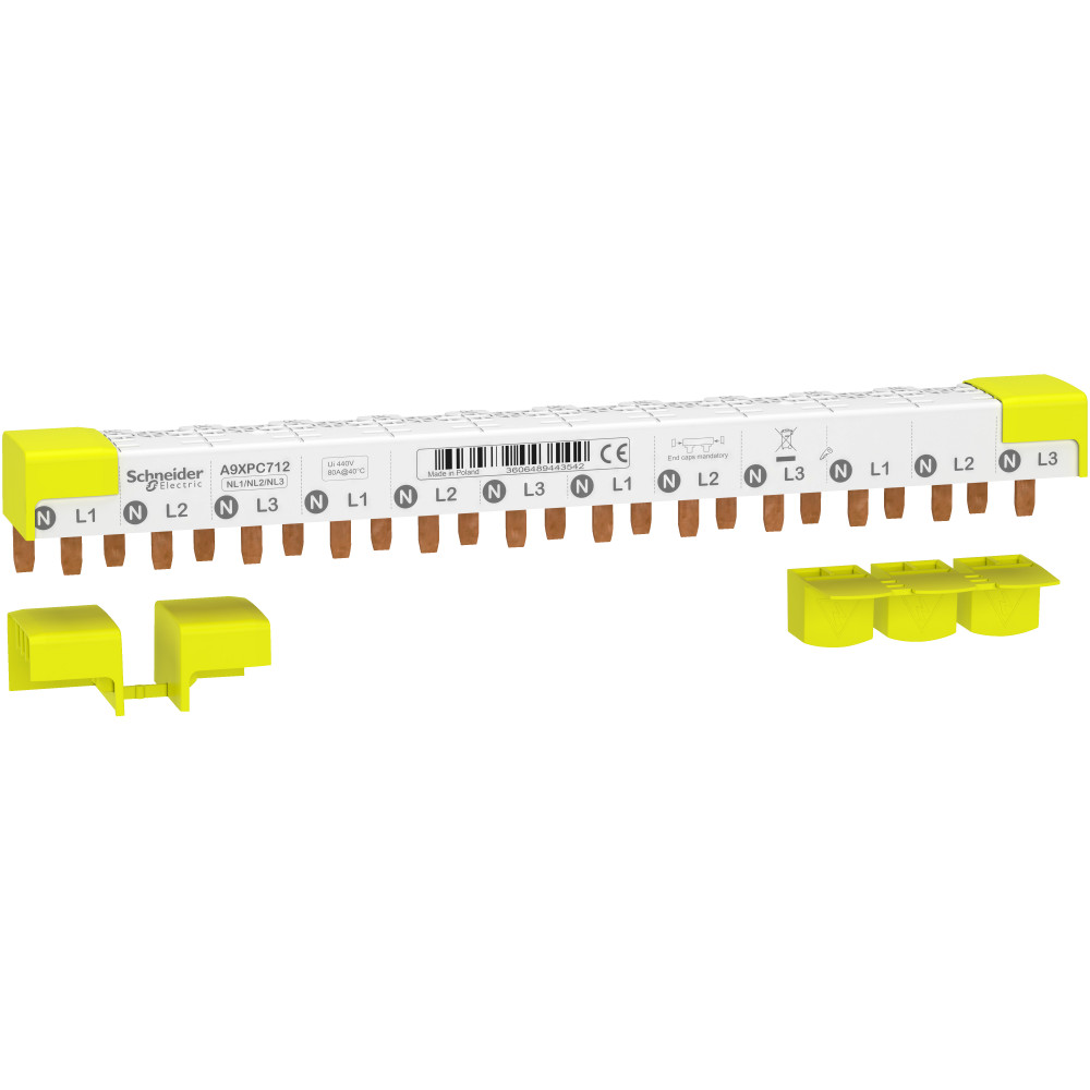Шинка греб. 3(P+N) (NL1NL2NL3…(шаг 9мм)) для iDPN, iCV40, iDIFK 80А 12 мод.