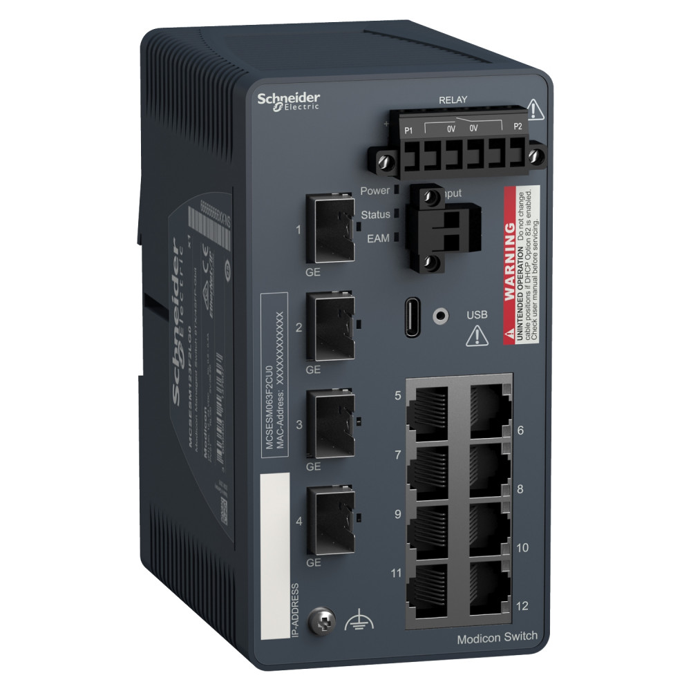 Коммутатор управляемый Modicon, 8TX/4SFP 1Gb