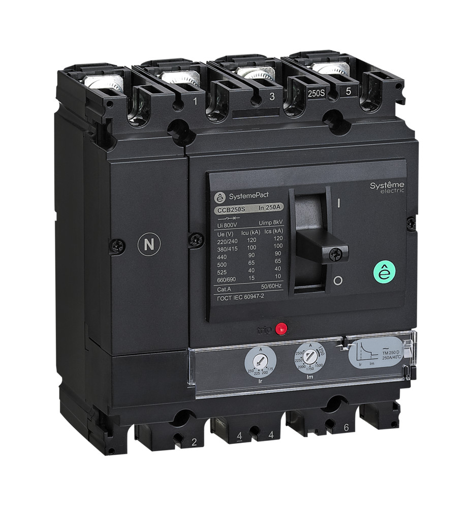 АВТ.ВЫКЛ SYSTEMEPACT CCB250 50KA 4P4D TMD200 РЫЧАГ