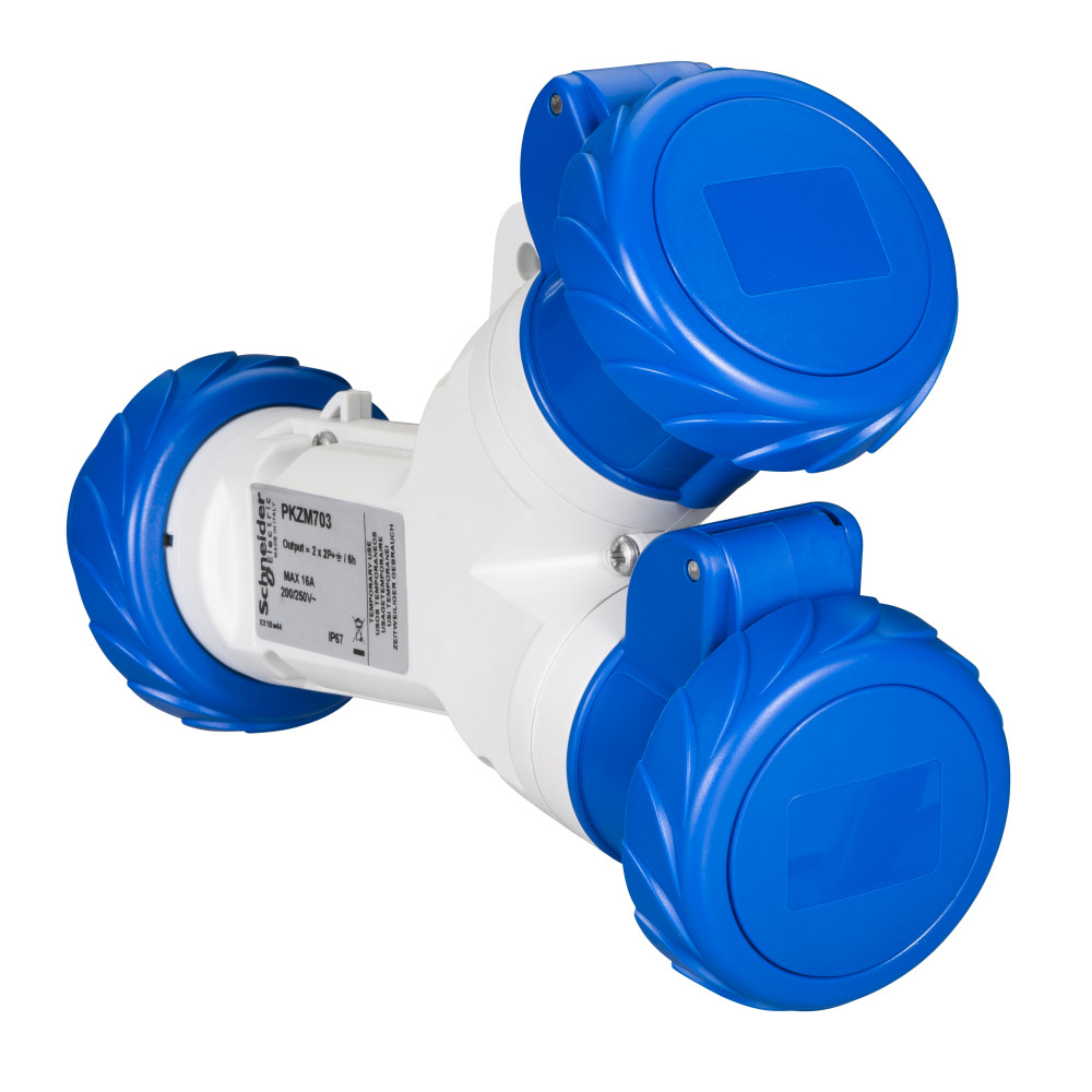 ДВ  РАЗВЕТВ 2 16A IP67220V 2PT 50 E