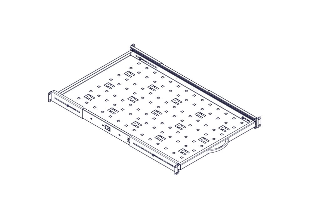 Выдвижная полка Systeme Electric, серия Uniprom, 1U, 650мм, до 45кг