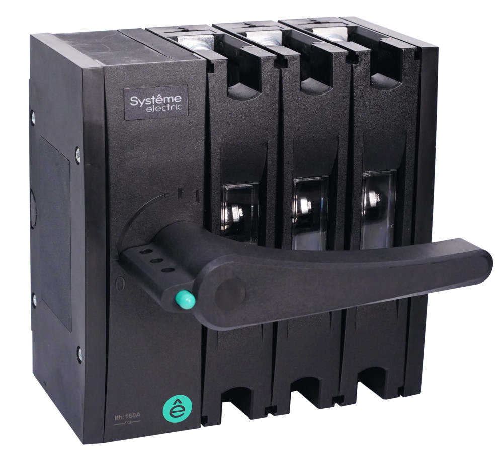 ВЫКЛ-РАЗЪЕДИНИТЕЛЬ SYSTEMEPACT SD160 3P 100A РУКОЯТКА СЛЕВА ФРОНТ_РУКОЯТКА ЗАКАЗЫВАЕТСЯ ОТДЕЛЬНО